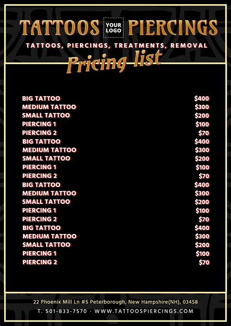 Tattoo ink prices