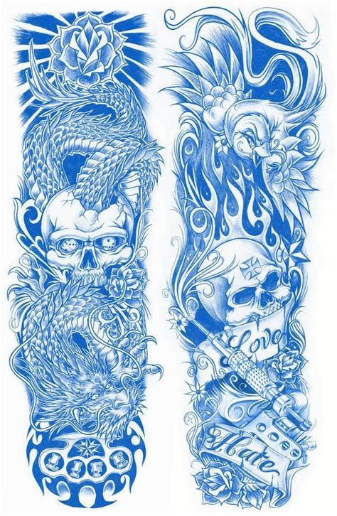 Tattoo sleeve designs and templates