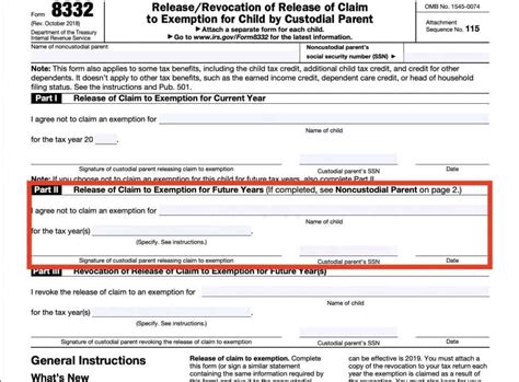 Tax Form 8332 Benefits