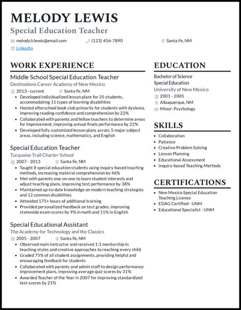 Benefits of Teacher Resume