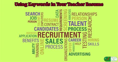 Teacher Resume Keywords