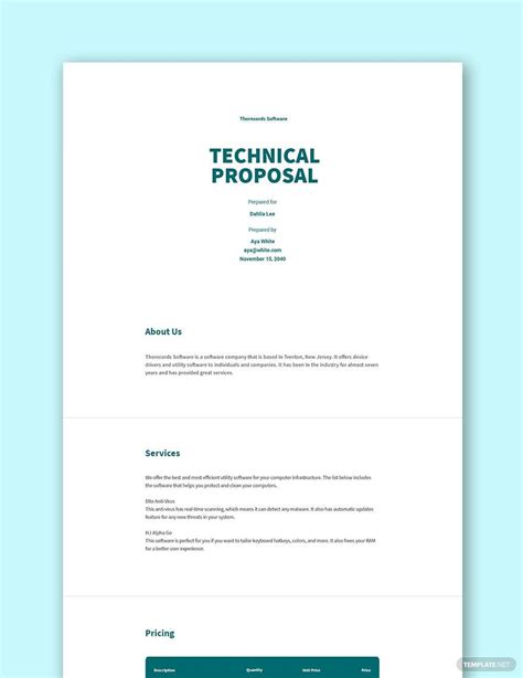 Technical Proposal Templates