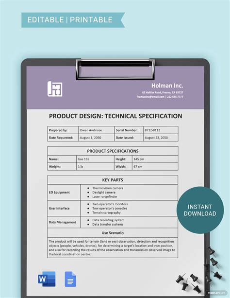 Technical Requirements CD Template