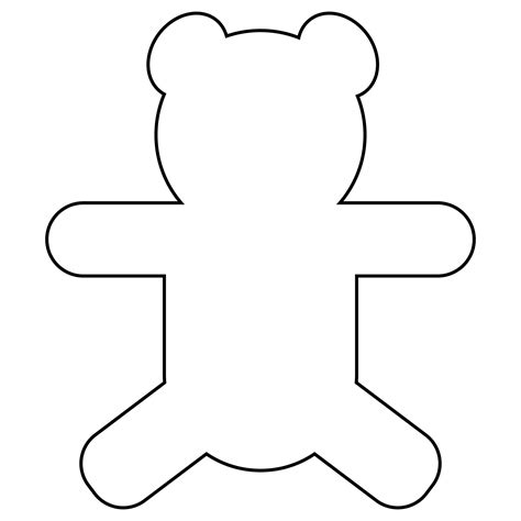 Teddy Bear Cut-out Template