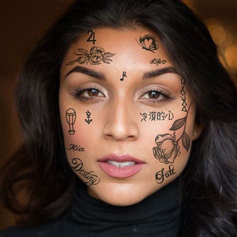 Temporary Face Tattoos Inspiration