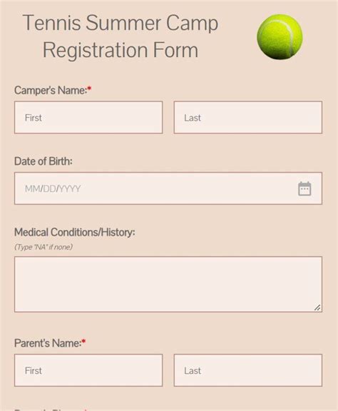 Tennis Registration