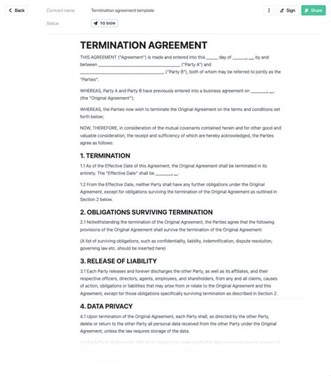 Termination clause