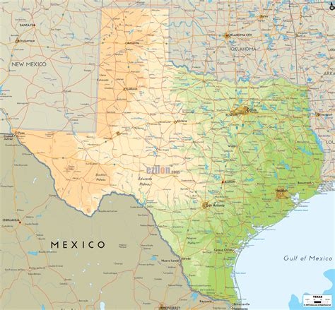 Texas Geographic Map