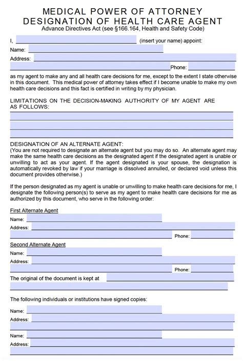 Texas Power of Attorney Forms