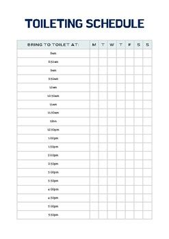 Text-Based Toileting Schedule