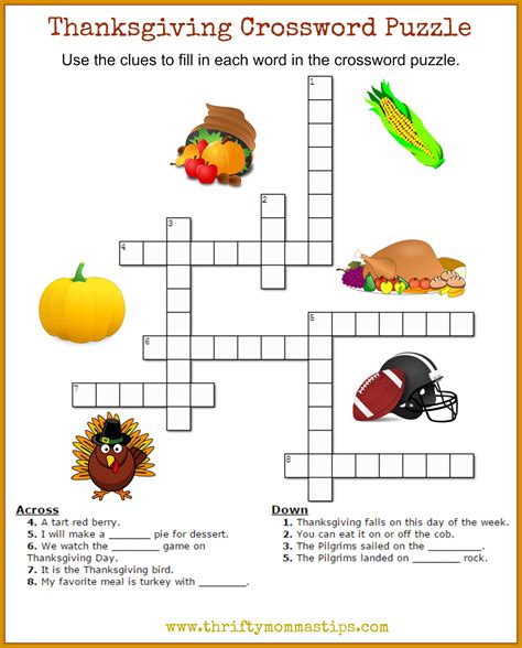 Thanksgiving Crossword Image