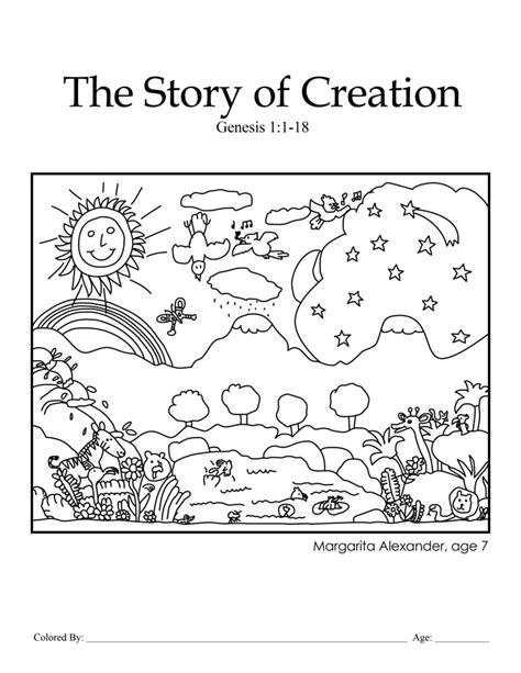 The Creation Story Coloring Page