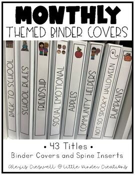 Thematic binder cover design