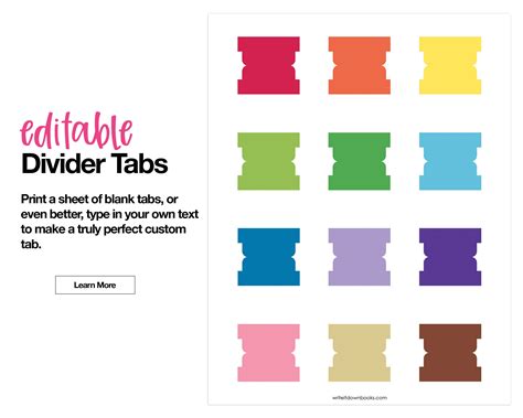 Themed Divider Tabs