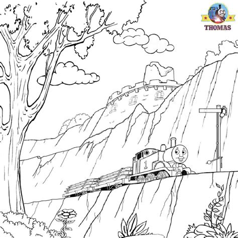 Thomas Train Mountain Coloring