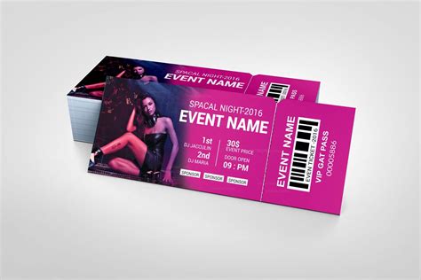 Ticket template design concepts