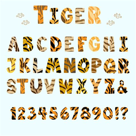 Tiger Print Letters