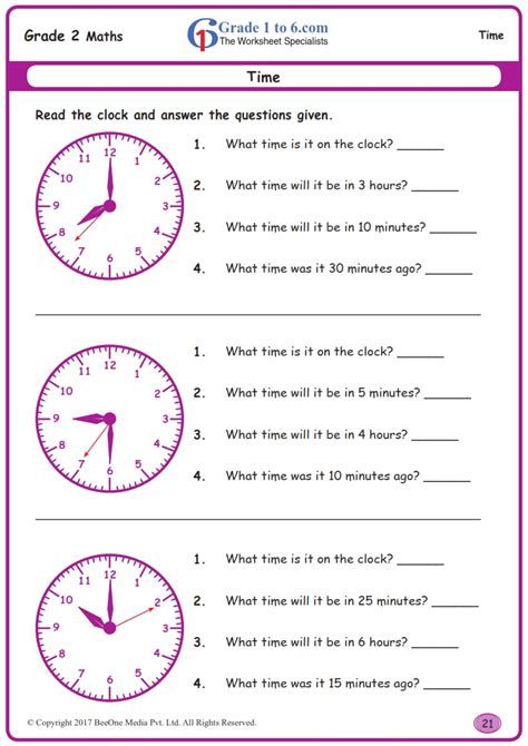 Time Words Worksheets