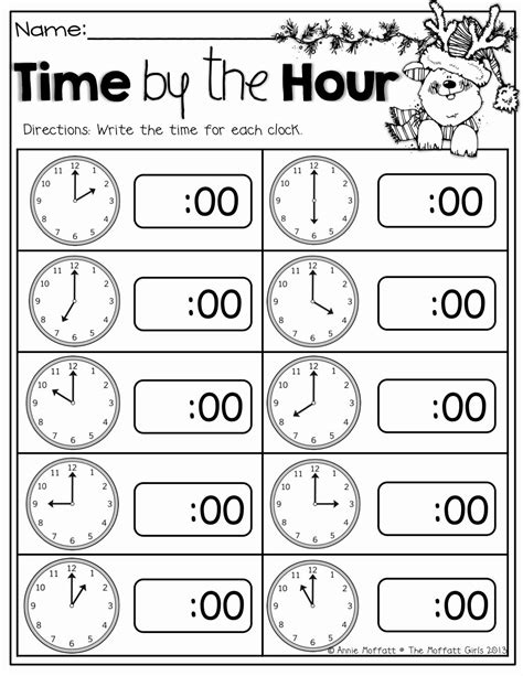 Time Worksheets for 1st Grade