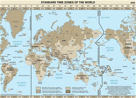 Time Zone Maps for International Relations