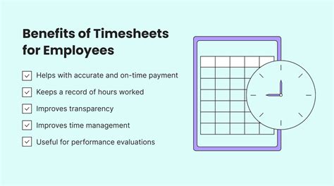 Timesheet benefits