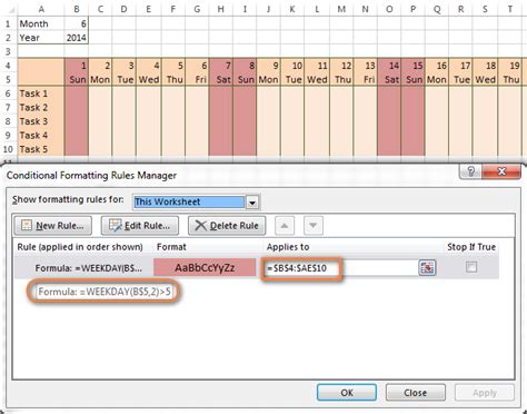 Timesheet with Conditional Formatting