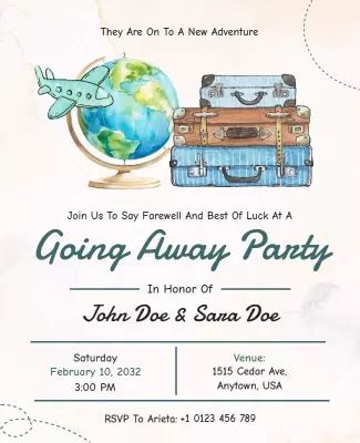 Tips and Ideas for Going Away Party Flyers