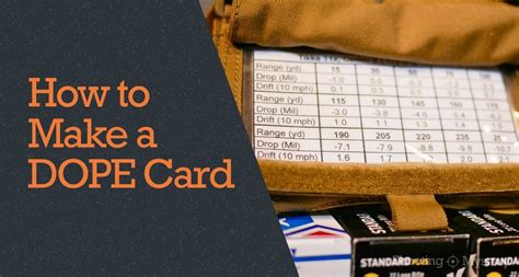 Tips for effective use of dope cards