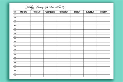 Tips for Getting Most Out of Cute Hourly Planner Printable Template