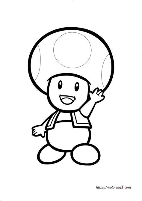 Toad Mario coloring pages