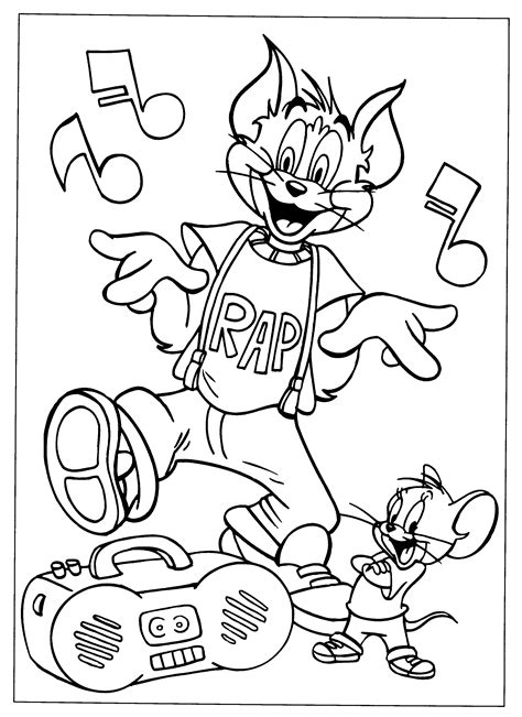 Tom and Jerry Colouring Pages