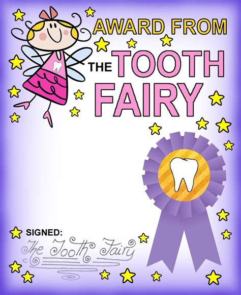 Tooth Fairy Award Ideas