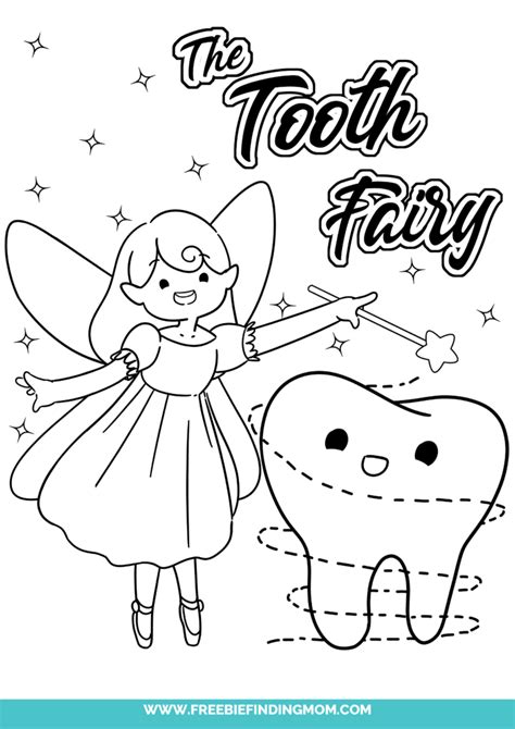 Tooth Fairy Coloring Pages for Kids