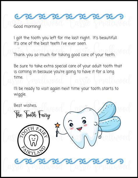 Tooth Fairy Notes for Boys