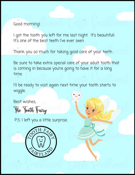 Tooth Fairy Notes Tips