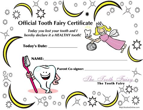 Tooth Fairy Printables for Kids