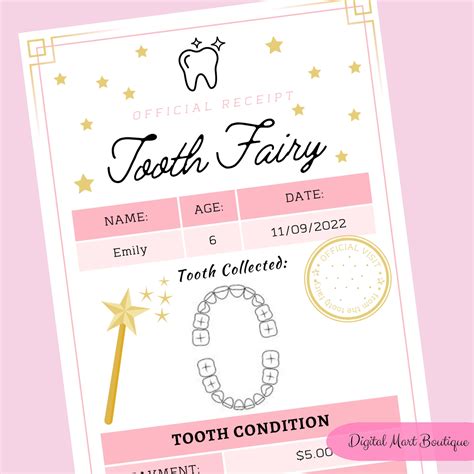 Tooth Fairy Receipt Printable 8