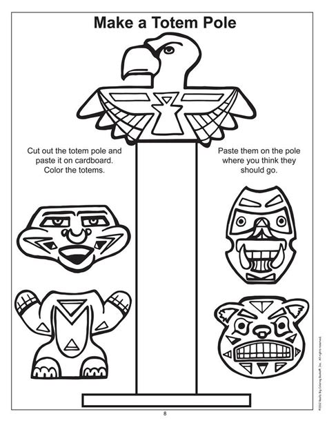 Totem Pole Craft Printable Coloring Pages