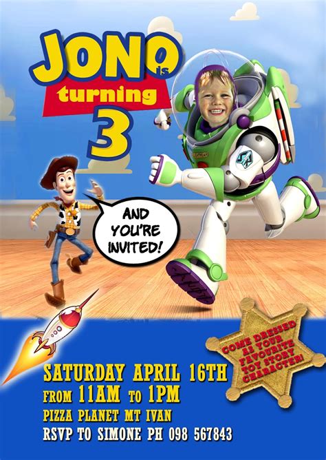 Toy Story Birthday Invites