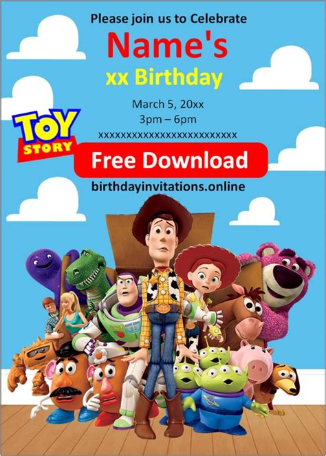 Toy Story Invitation Templates