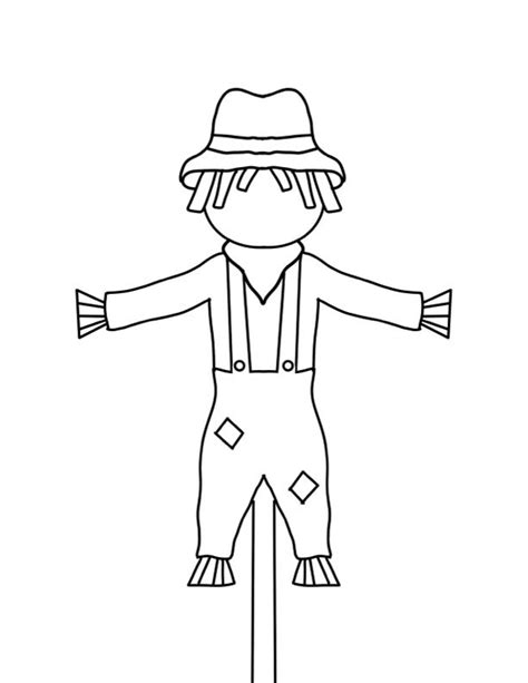 Traditional farming scarecrow template for pest management