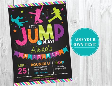 Trampoline Party Invitations