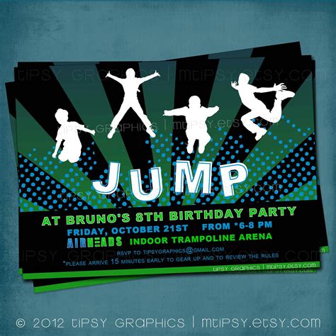 trampoline party invite template