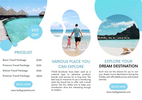 Travel brochure template for Puerto Rico