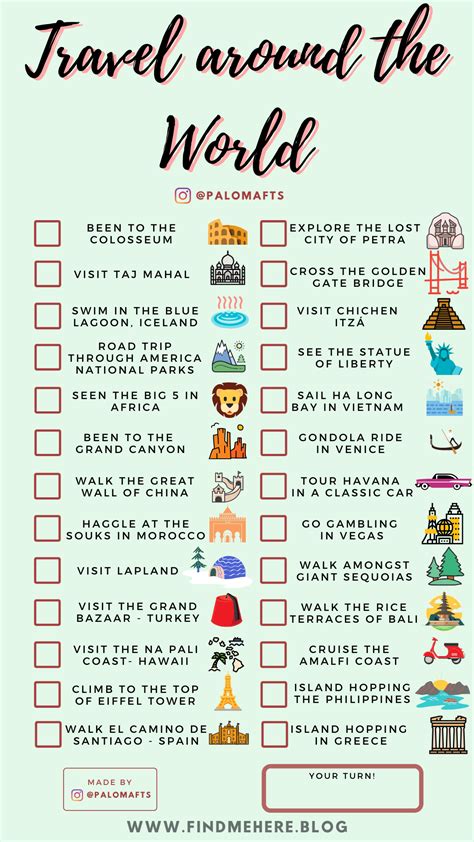 Travel Bucket List