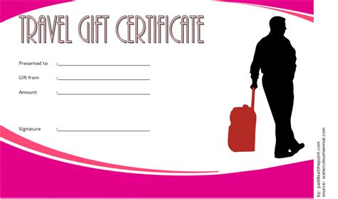 Travel Gift Certificate Templates Design