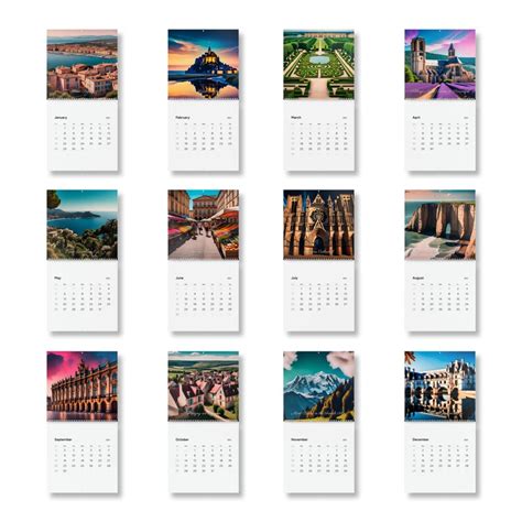 Travel inspired calendars for adventurers