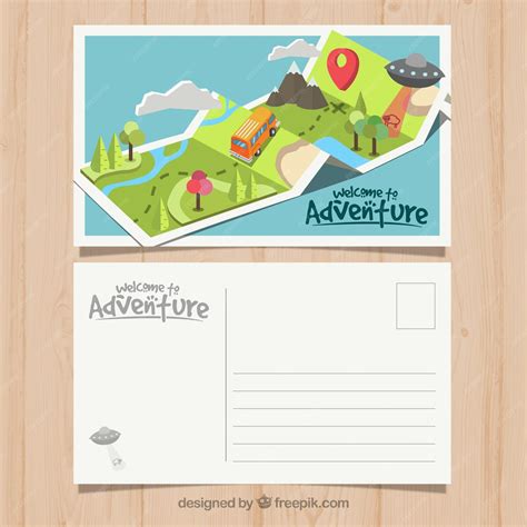 travel postcard template