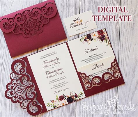 Tri-Fold Wedding Invitations