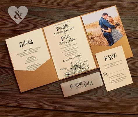 Tri-Fold Wedding Invitations Inspiration